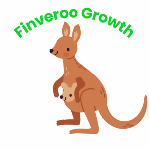 Finveroo Growth package kangaroo mascot symbolizing progress in Finveroo 1on1 trading education.